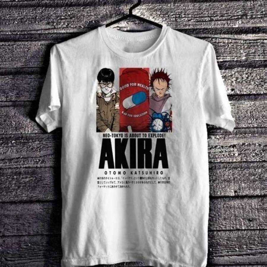 AKIRA Neo Tokyo Retro Japanese Cyberpunk Action Anime Afro Samurai T-Shirt