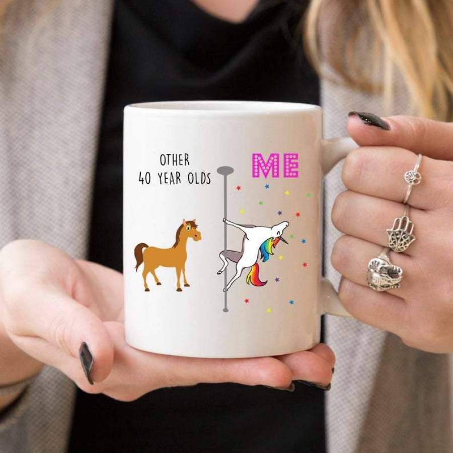 Unicorn Mug 40th Birthday Gift For Women 40 And Fabulous Mug 1980 Birthday Gifts 40th Bday Gift