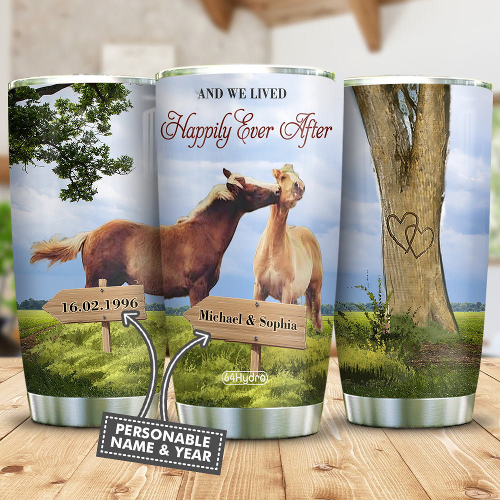 Horse Couple Happily Ever After Personalized Kd2 Ablz1505005Z Stainless Steel Tumbler