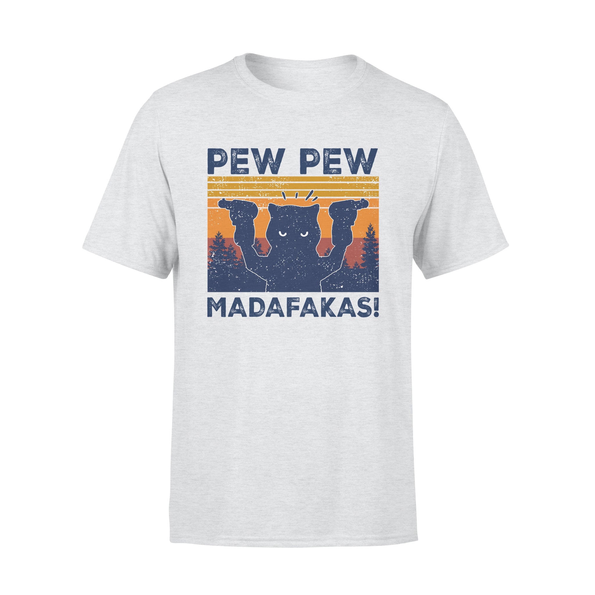 Cat Pew Pew Madafakas Funny – Premium T-shirt