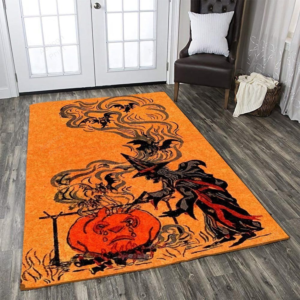 Halloween Witch Pumpkin Scary Are Area Rug Carpet Vintage Home Decor Gift Idea Carpet