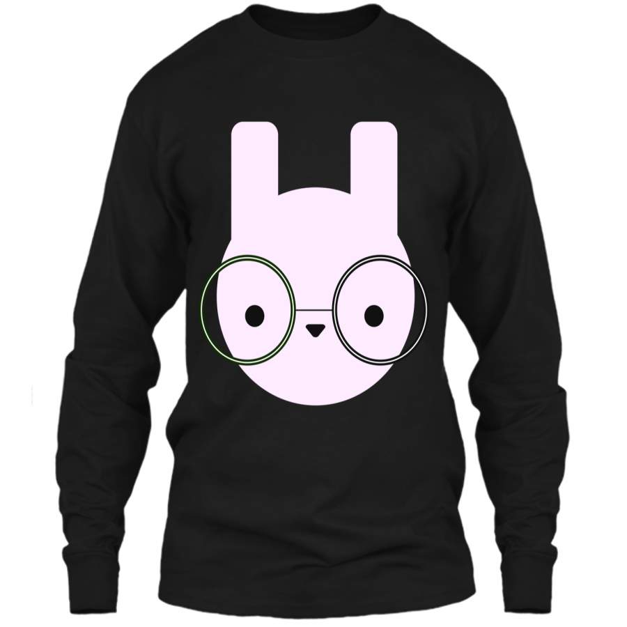 Cute Bunny Pastel Easter Rabbit Nerd Shirt LS Ultra Cotton Tshirt