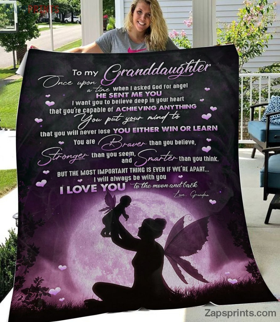 Gift For Granddaughter – To My Granddaughter – Fairy – Love You My Little Fairy – Blanket