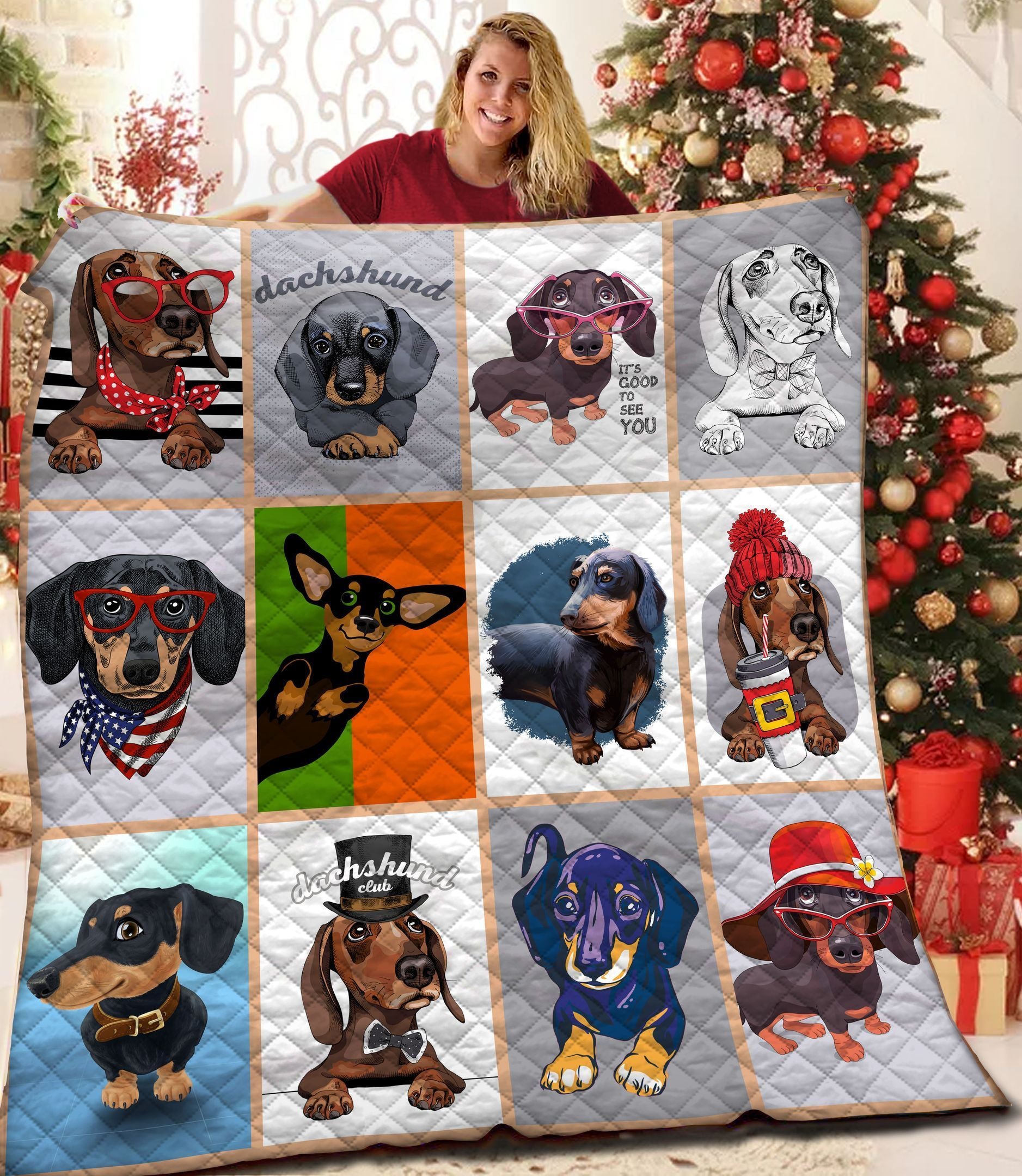 Dachshunds Puppy Dachshund Doxie Wiener Dog Lovers Cl291220226Mi Quilt Blanket