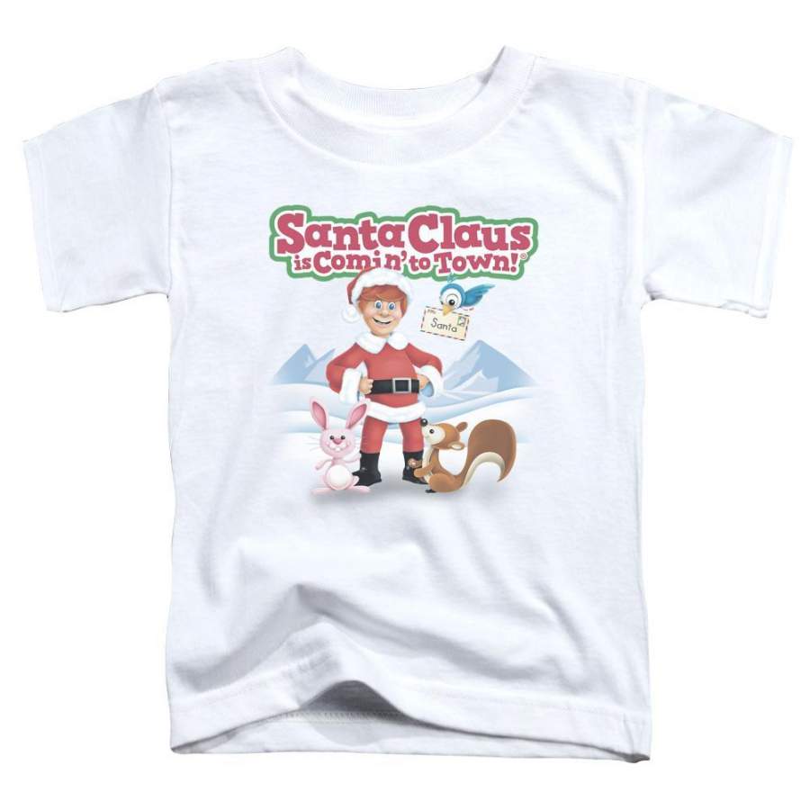 Santa Claus Is Comin to Town Animal Friends Toddler T-Shirt