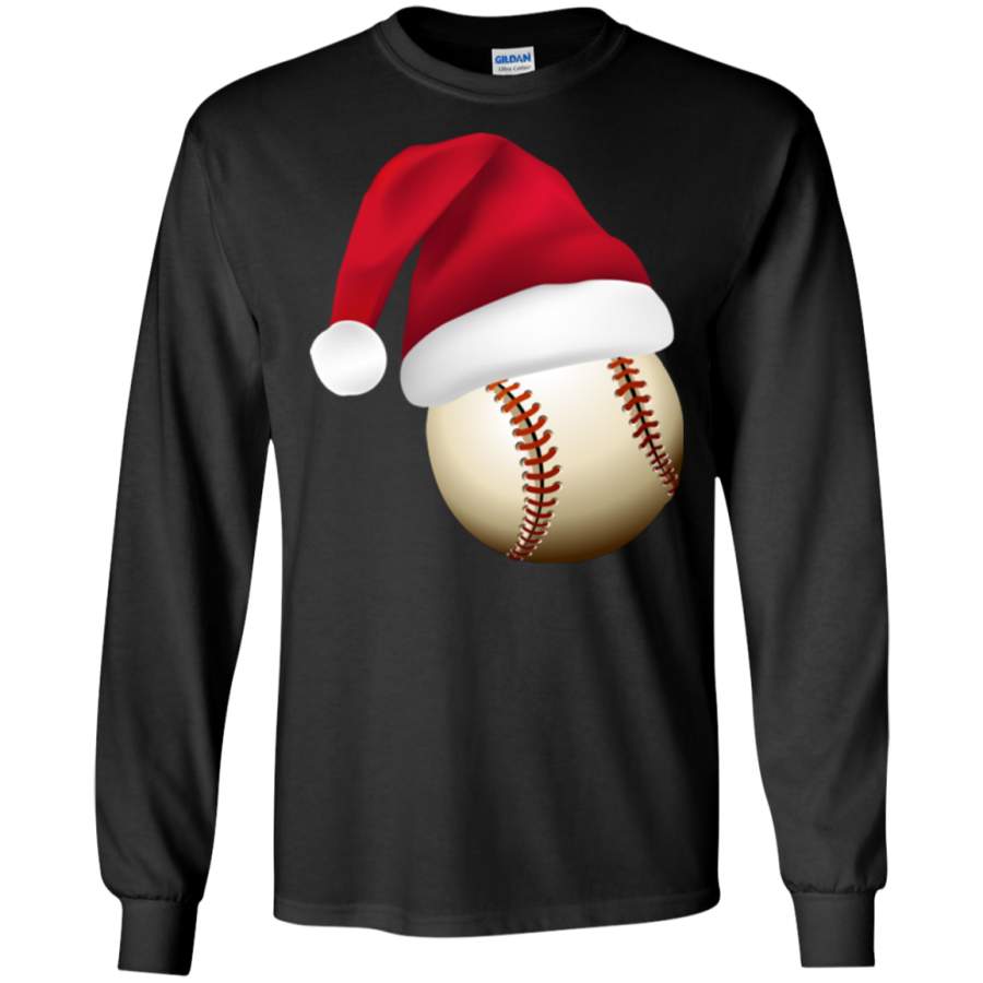 Baseball Santa Hat – Christmas Gift LS/Hoodie/Sweatshirt