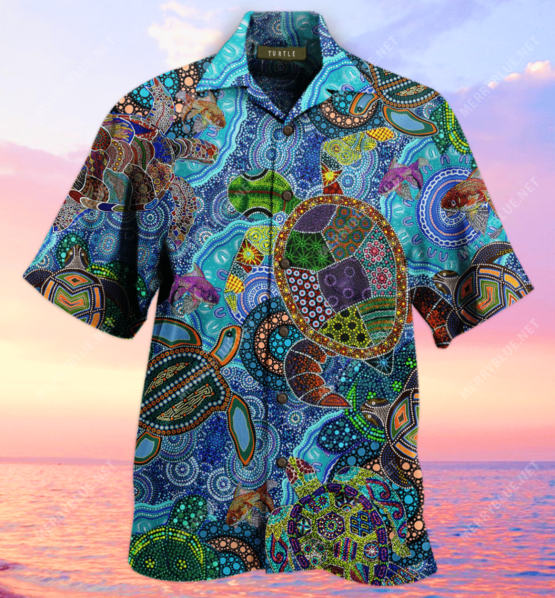 Amazing Turtle Hippie Unisex Hawaiian Shirt