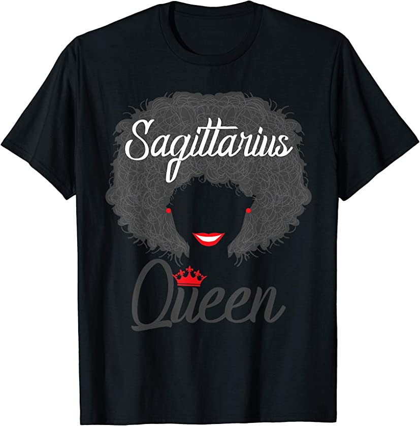 Sagittarius Queen African Birthday T Shirt Gift