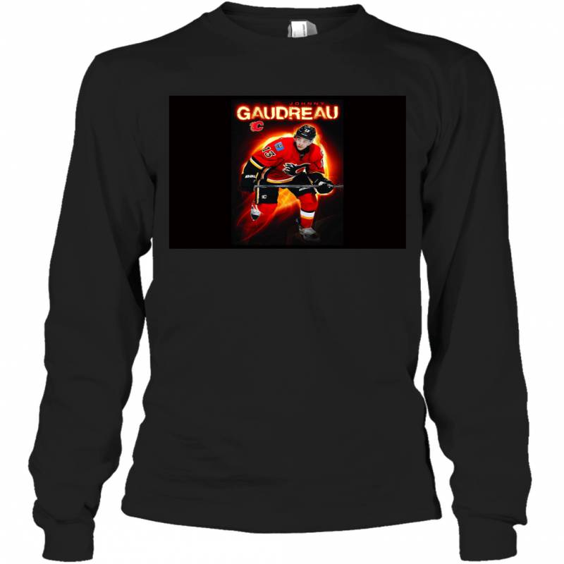 International Calgary Flames Johnny Gaudreau Premium Wall Long Sleeve T-Shirt