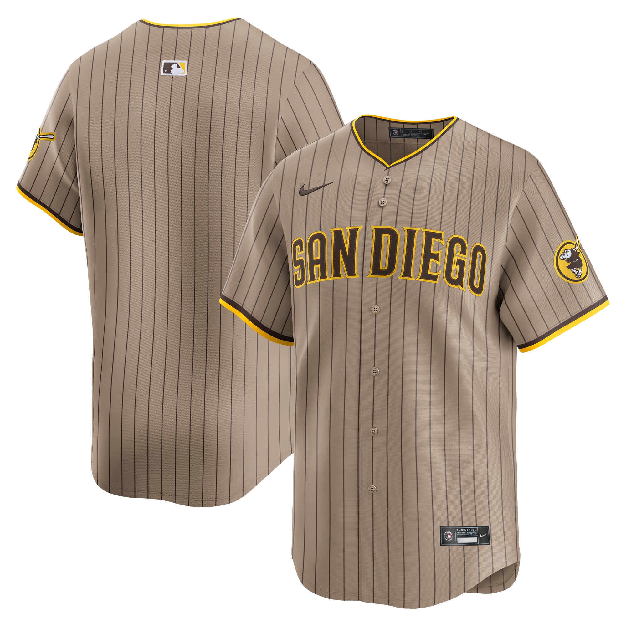 San Diego Padres Alternate Limited Jersey  Khaki