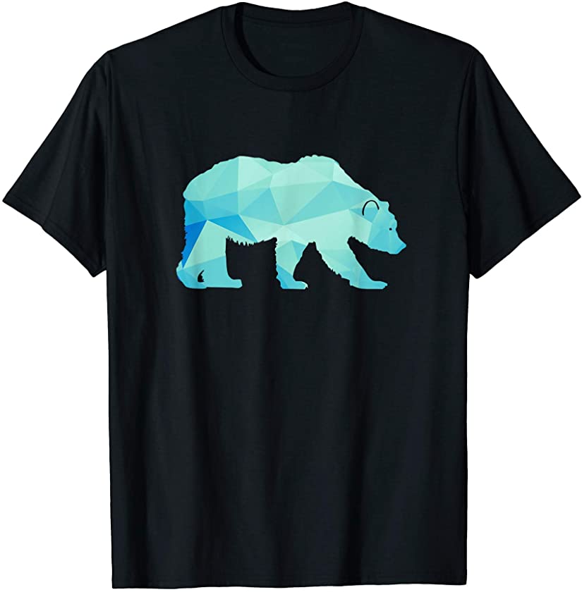 Polar Bear Polygonal Art for Bear and Antarctic Animal Lover T-Shirt