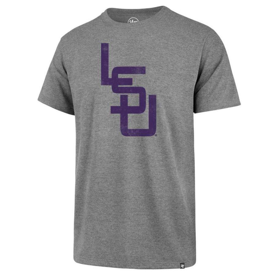 47 Brand LSU Tigers Baseball Vault Interlock Club T-Shirt – Grey