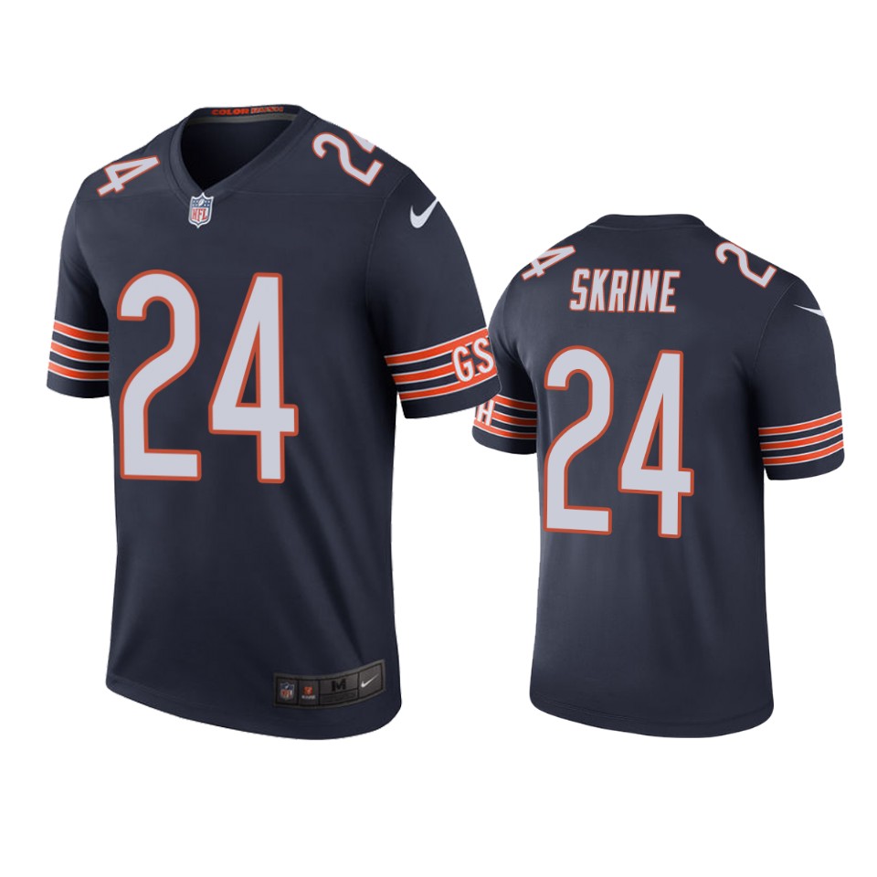 Chicago Bears #24 Buster Skrine Navy Color Rush Legend Jersey – Mens