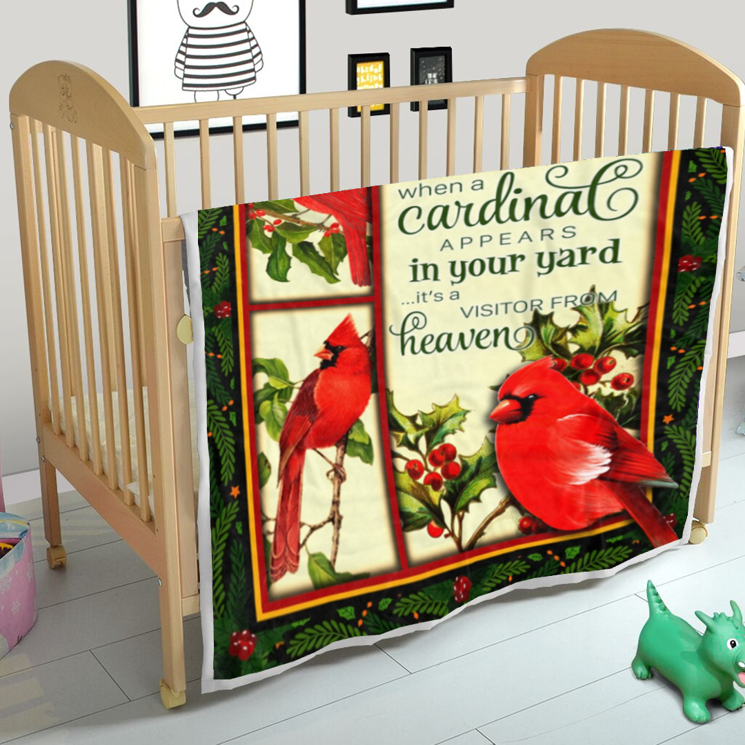 When A Cardinal Appears In Your Yard Bird Red Cardinal Fleece Blanket bf1858