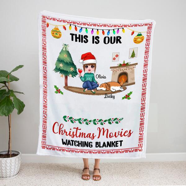 Personalized Soft Christmas Blankets – Dog Mom Christmas Gifts – Up To 4 Dogs