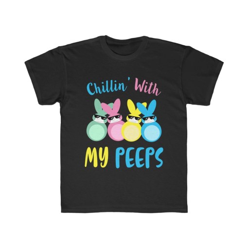 Chillin’ With My Peeps Facemask Easter Bunny Covid19 2020 – Kids Tee