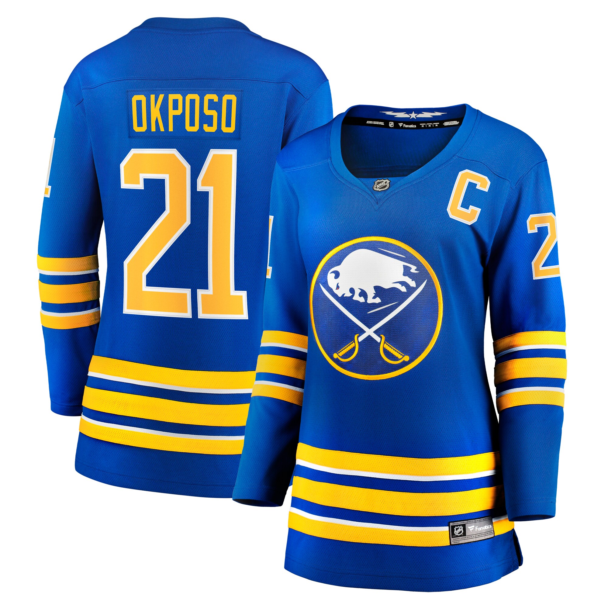 Women's Buffalo Sabres Kyle Okposo Royal Home Breakaway Player Jersey