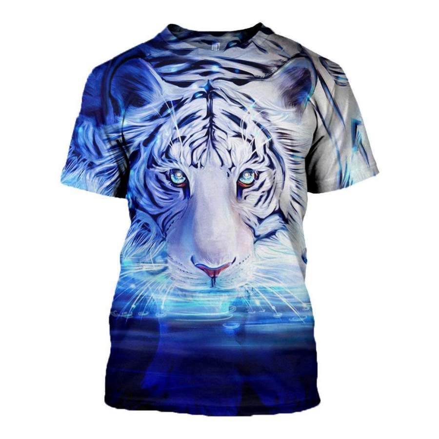 3D All Over Printed White Tiger T-shirt Hoodie ATGL290306