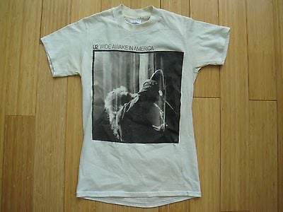 Vtg 80s U2 Awake In America Tour T-shirt Sz S Sonny Bono British Rock Tee Rare 2667