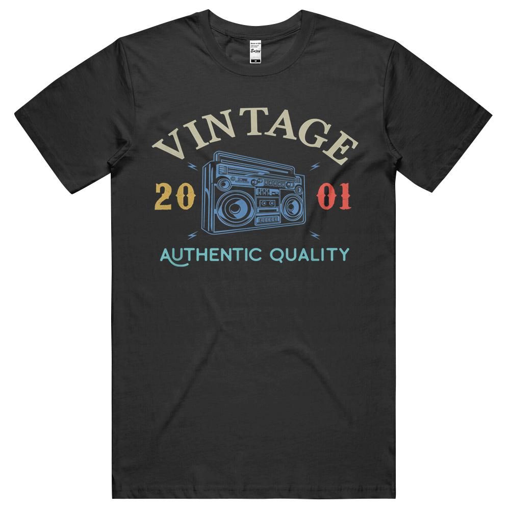 20 Years Old 2001 Vintage Retro 20th Birthday Gift Idea Unisex Shirt