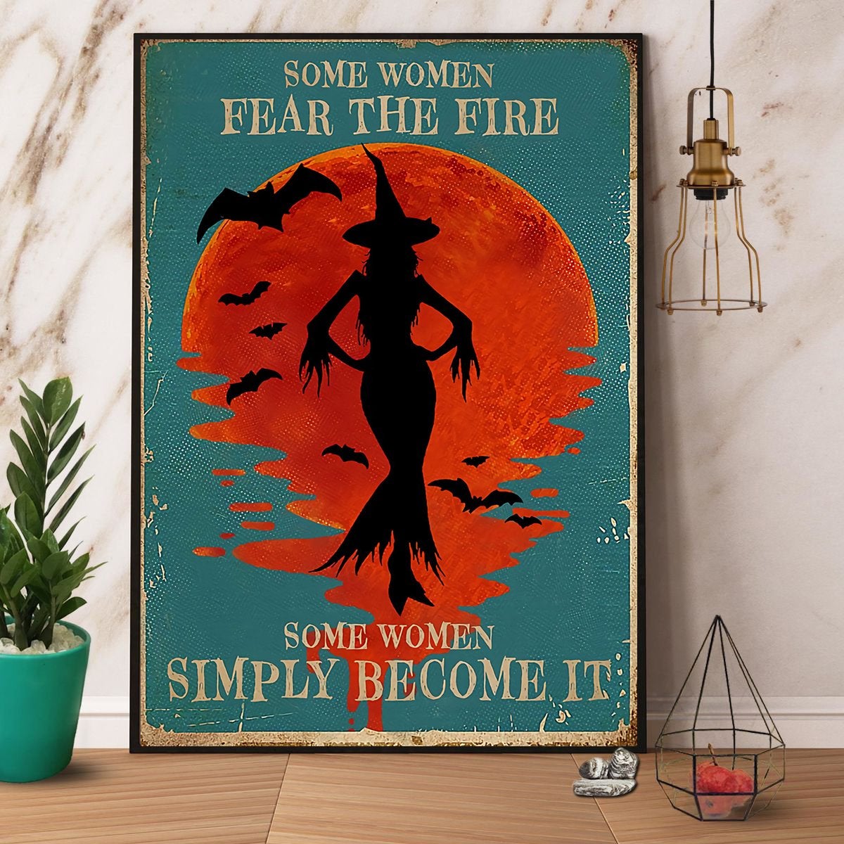 Witch Some Women Fear The Fire Some Women Simply Become It Halloween Gift Canvas And Poster, Canvas Prints, My Poster Wall, Canvas Wall Art, Wall Decor Visual Art