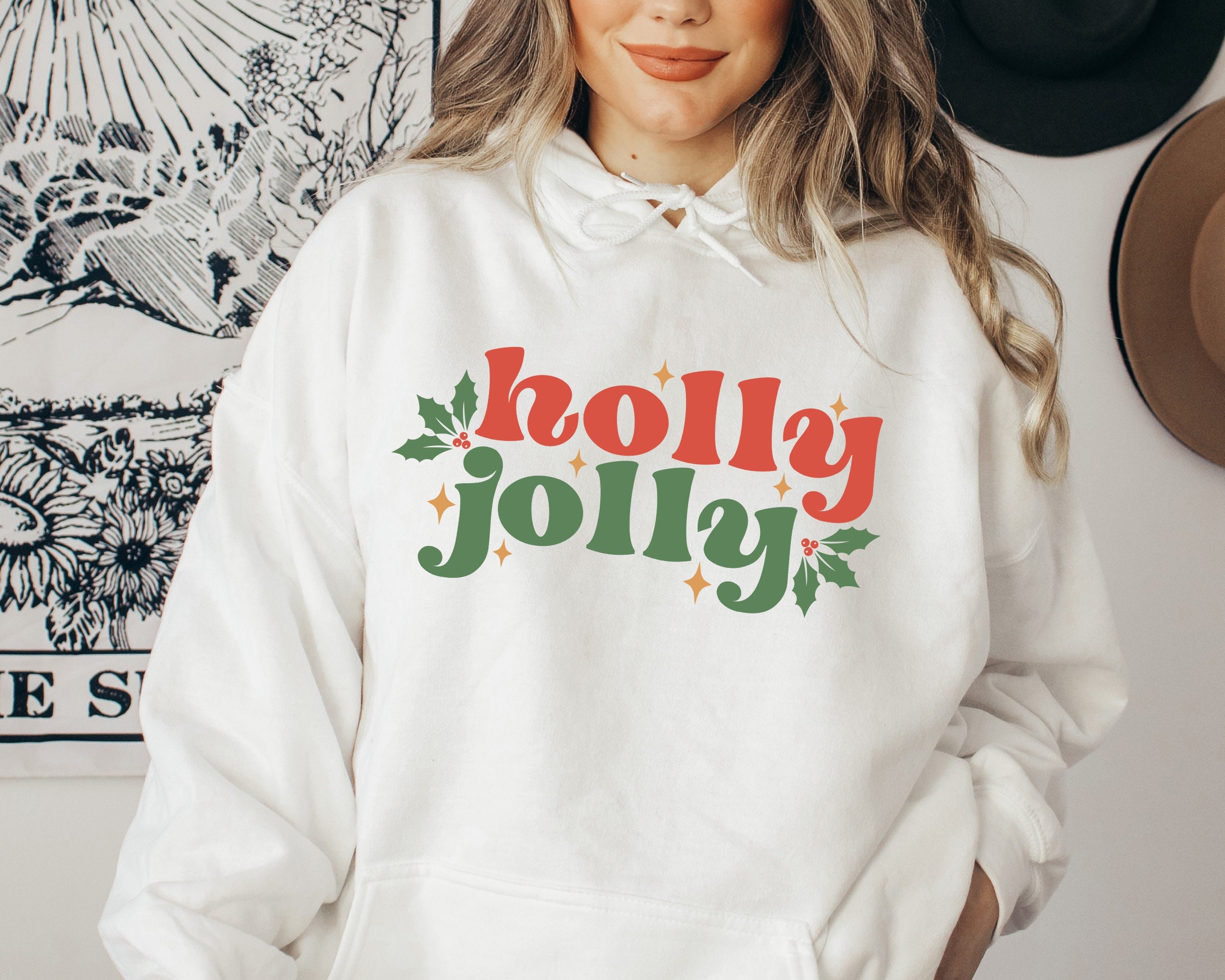 Holly Jolly Christmas Sweatshirt, Christmas Sweatshirt, Christmas Family Shirt, Christmas Shirt, Christmas Gift, Holiday Hoodie