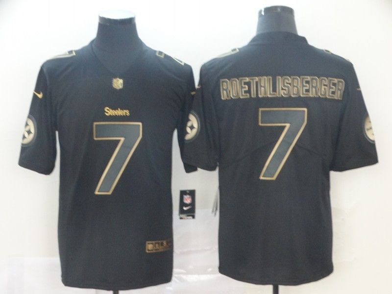 Ben Roethlisberger #7 Pittsburgh Steelers NFL Explosion Legendary Gold Black Jersey