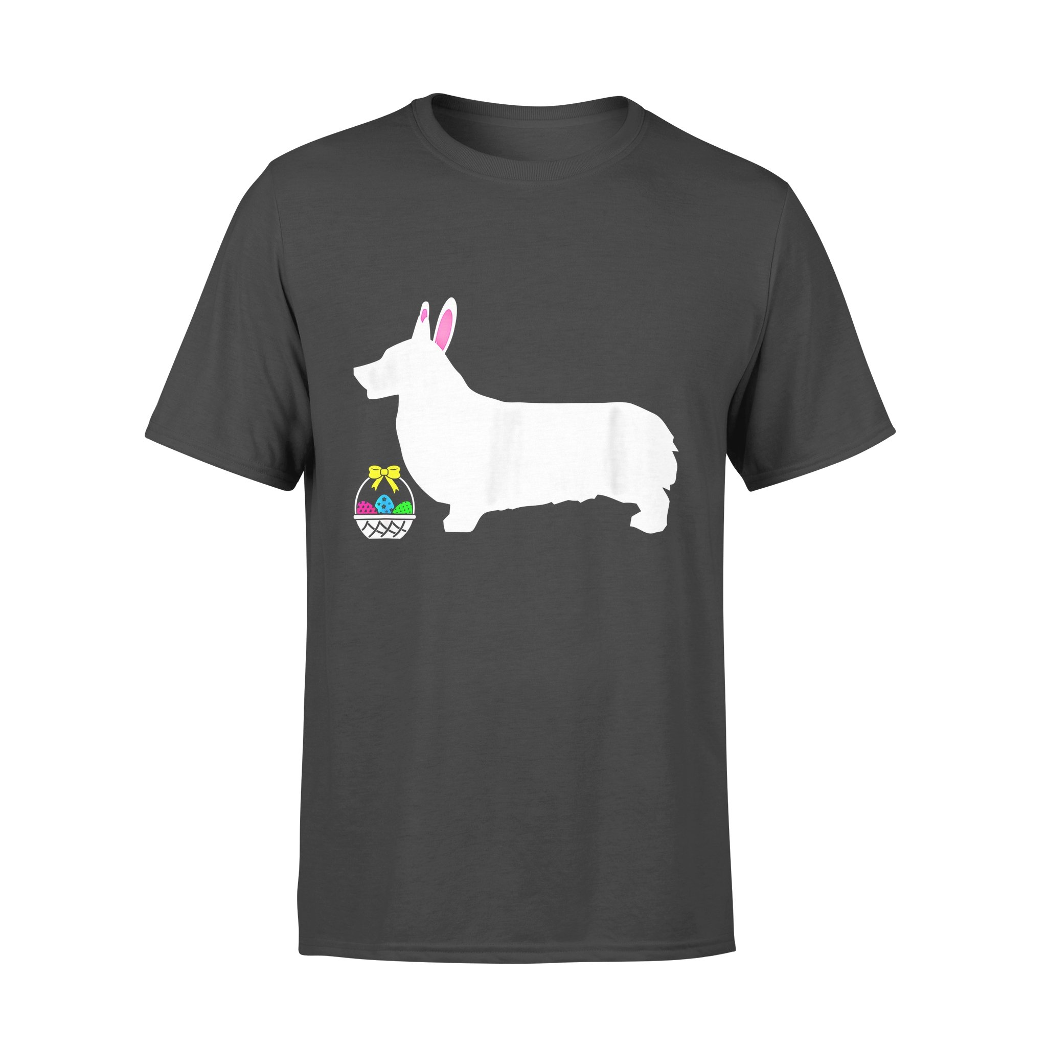 Dog gift idea Pembroke Welsh Corgi Easter Bunny Silhouette T-Shirt – Standard T-shirt