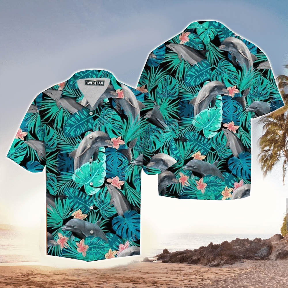 Dolphin Hawaiian Shirt, Hawaiian Shirt For Dolphin Lovers