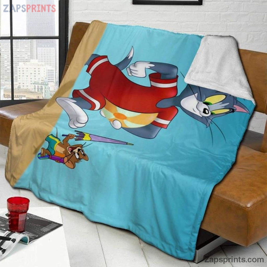 Tom And Jerry On Vacation Blanket