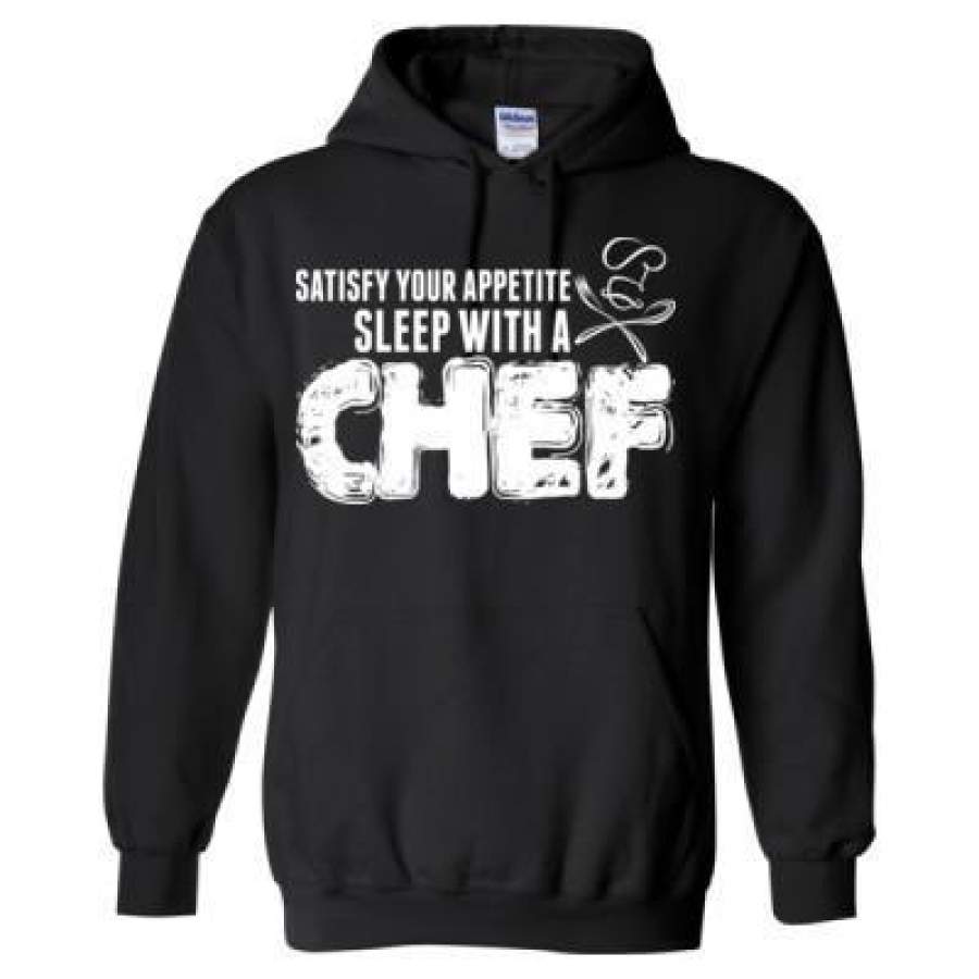 AGR Satisfy Your Appetite Sleep With A Chef – Heavy Blend™ Hooded Sweatshirt