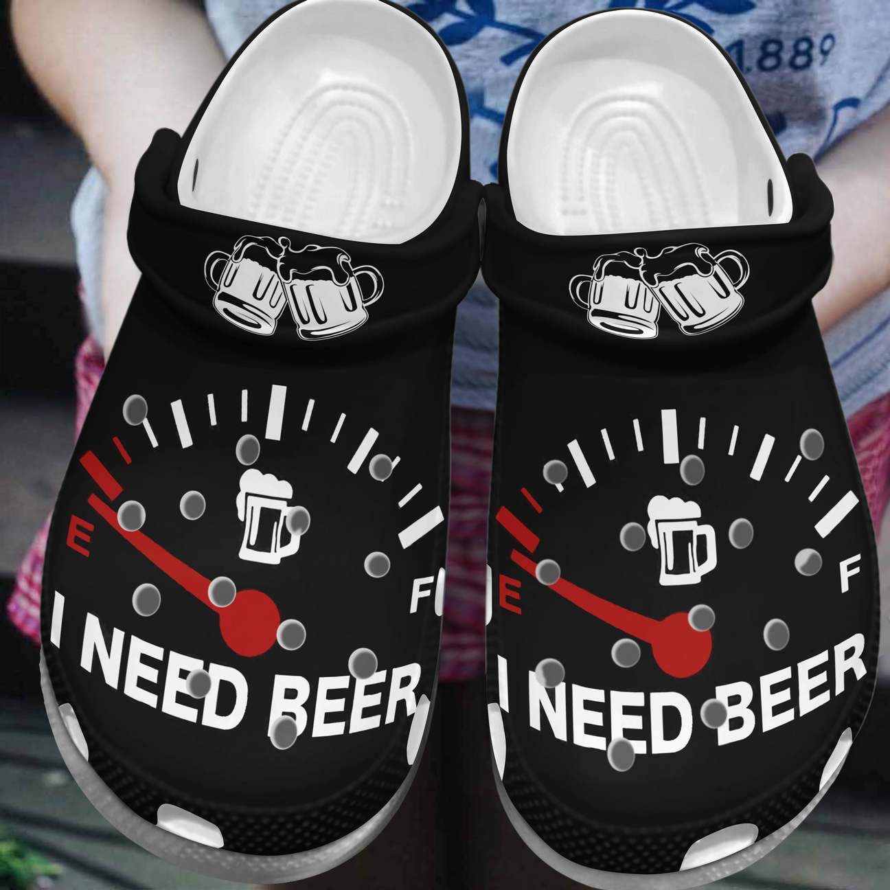 Beer Personalized Clog, Custom Name, Text, Color, Number Fashion Style For Women, Men, Kid, Print 3D Muff I Need Beer