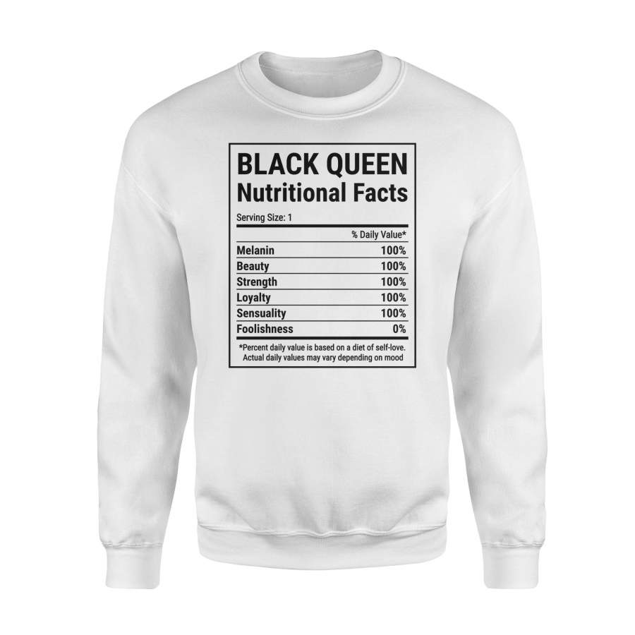 Black Queen Female History Month Nutritional Info Sweatshirt