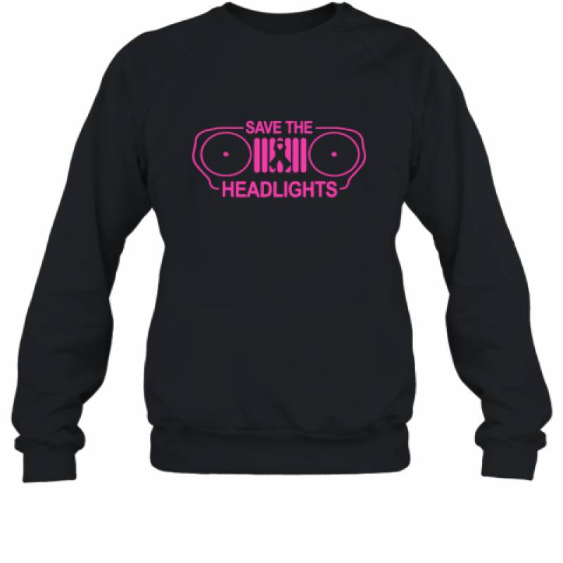Jeep breast cancer awareness save the headlights shirt Sweatshirt