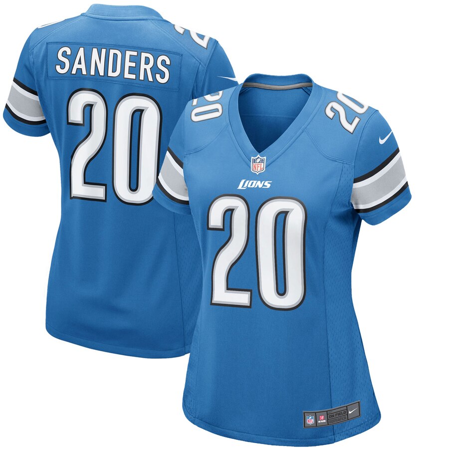 Barry Sanders Detroit Lions Nike Womens Retired Game Jersey – Blue