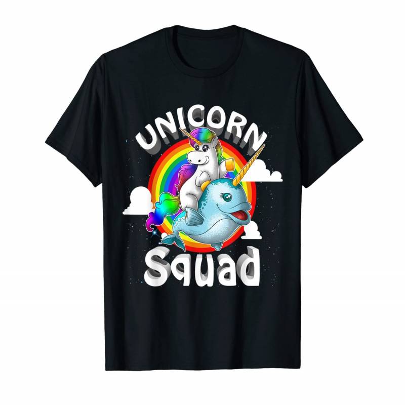 Unicorn Squad Cute Mystical Narwhal Animals Funny Girls Gift T-shirt