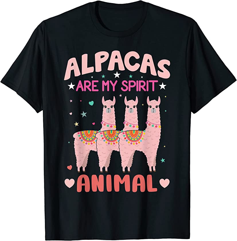 Alpaca Are My Spirit Animals Funny Llama Lover Alpaca Quotes T-Shirt