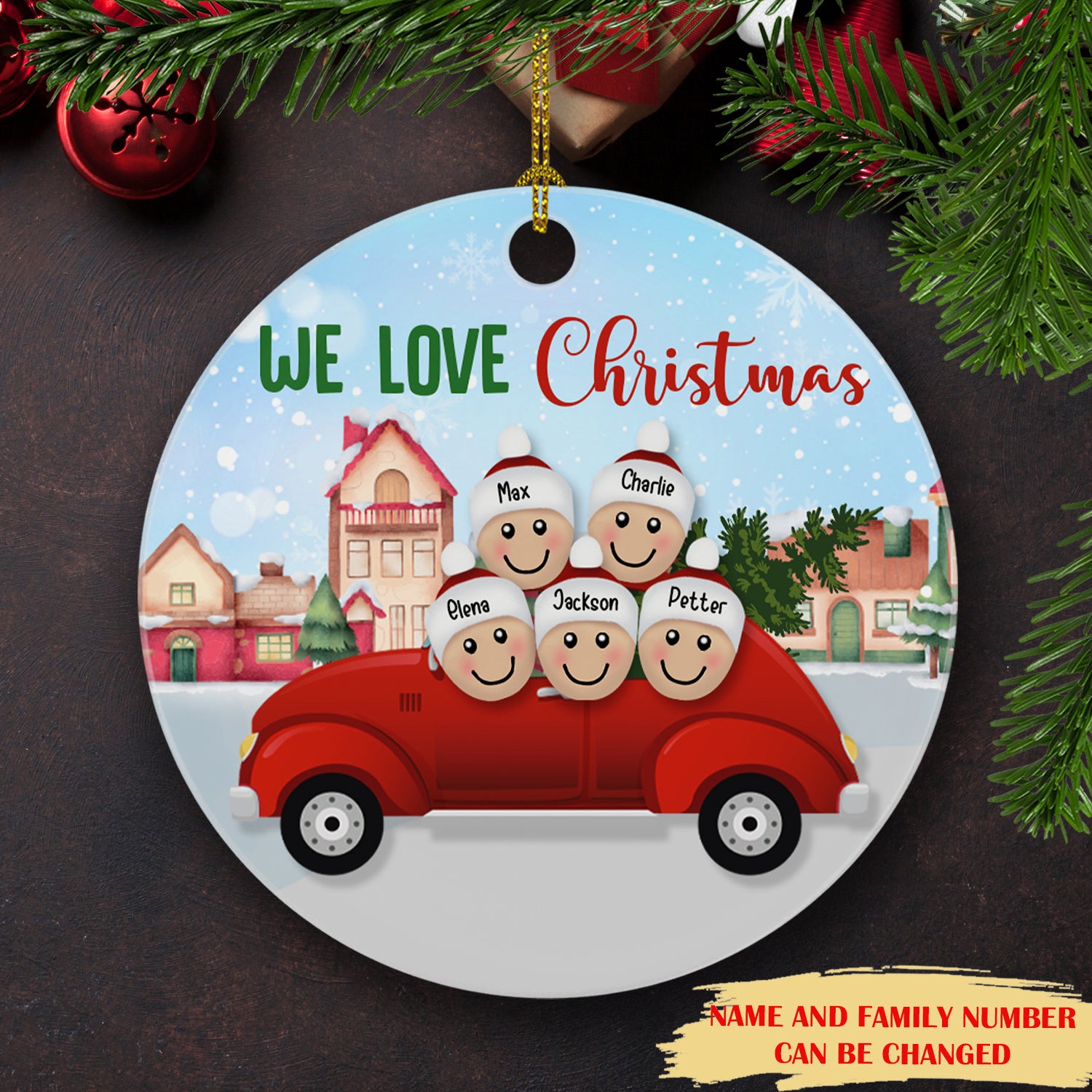 We Love Christmas – Personalized Ceramic Christmas Ornaments