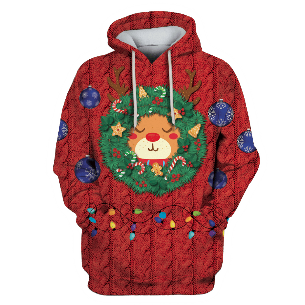 On Reindeer Christmas Day Custom T-Shirt – Hoodies Apparel