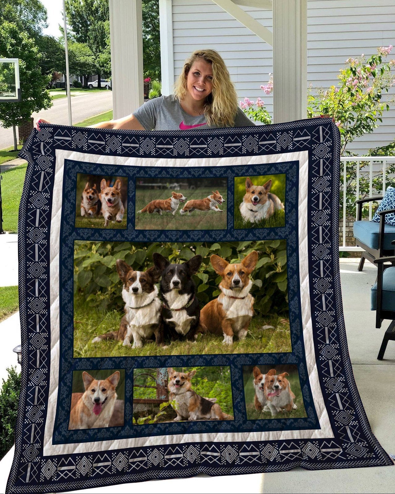 Corgi 3D Customized Quilt Blanket ESR1552