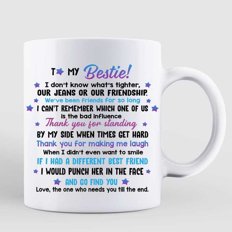 To My Bestie Cool Girls Personalized Mug