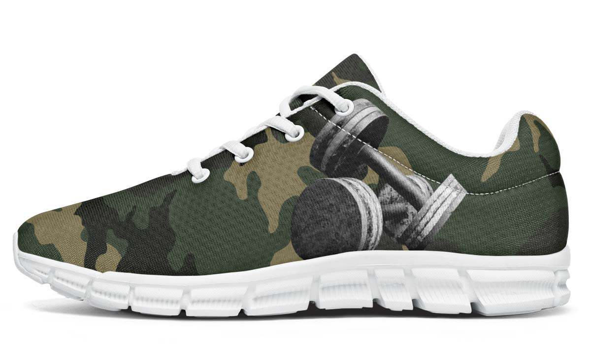 Camo Weights Dumbbells Breathable Sneakers Custom Shoes V124