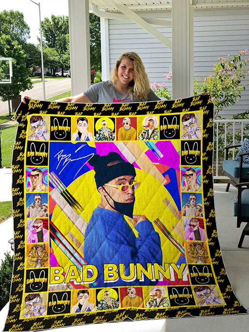 Bad Bunny All Season Plus Size Quilt Blanket Ver