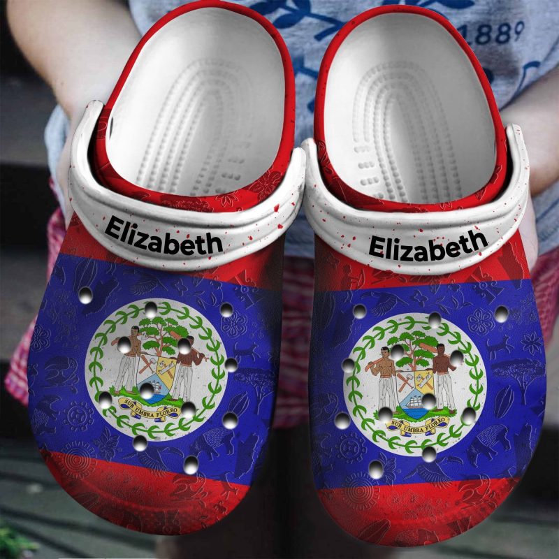 Belize Flag Personalized Shoes clogs Gifts For Men Women