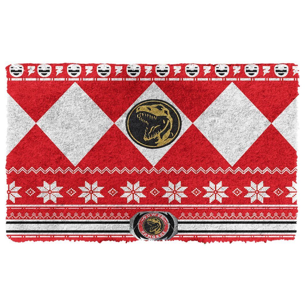 Gearhumans 3D Mighty Morphin Power Ranger Ugly Red Doormat