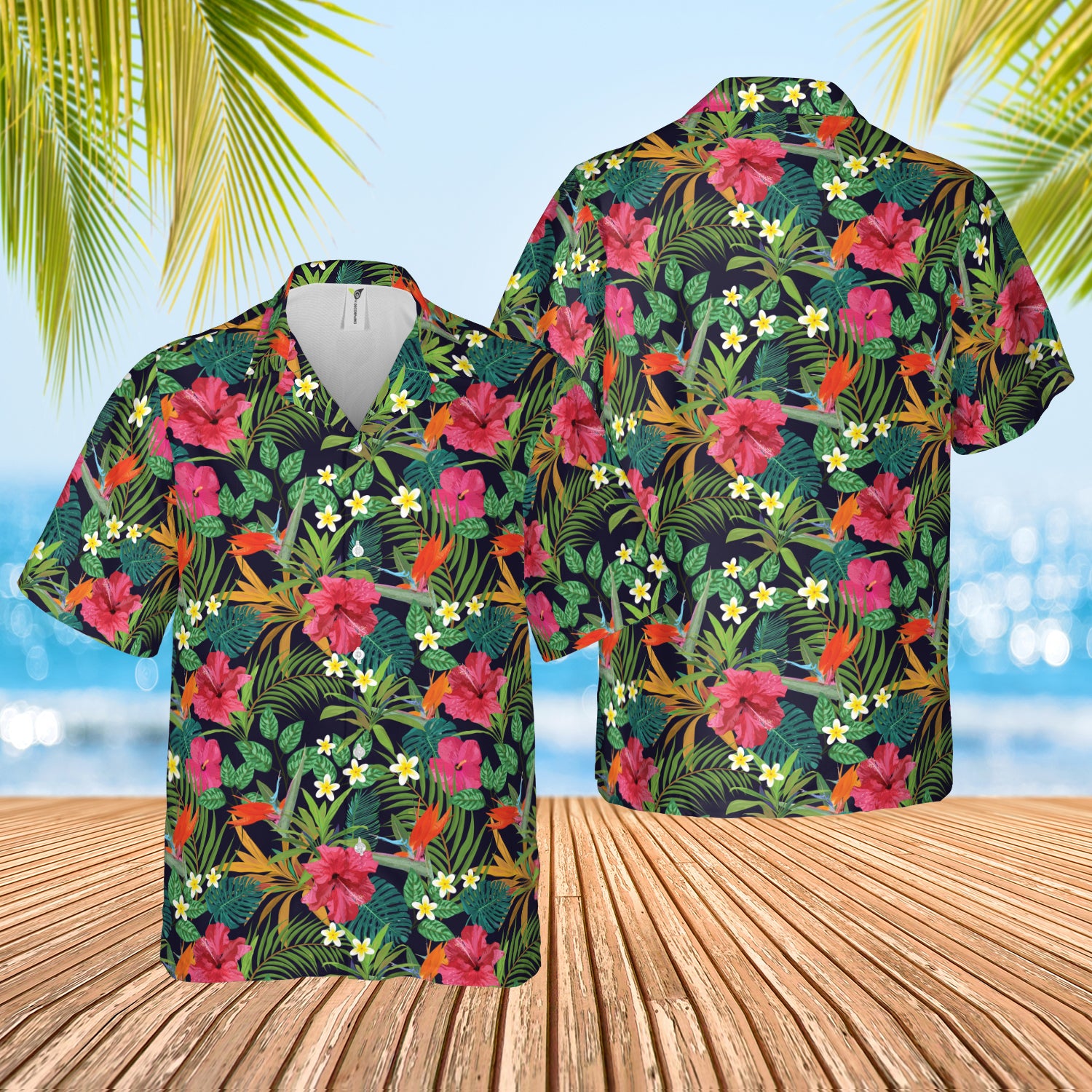 Hibicus Flowers Hawaiian Vintage Clothing Ha29909