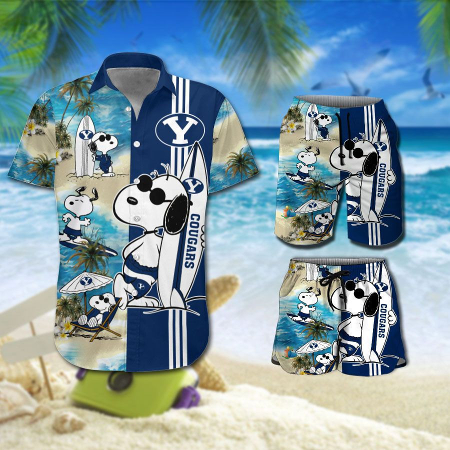 Personalized Byu Cougars Snoopy All Over Print Hawaii Shirt Ha1535