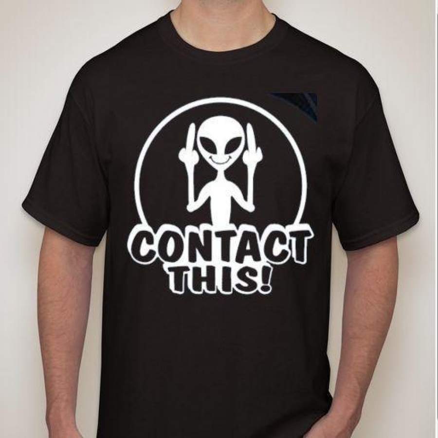 Alien Middle Finger the Bird Flip Off UFO Outer Space T Shirt