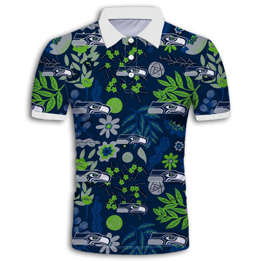 Seattle Seahawks Aloha Hawaii Polo Shirt Ha99034