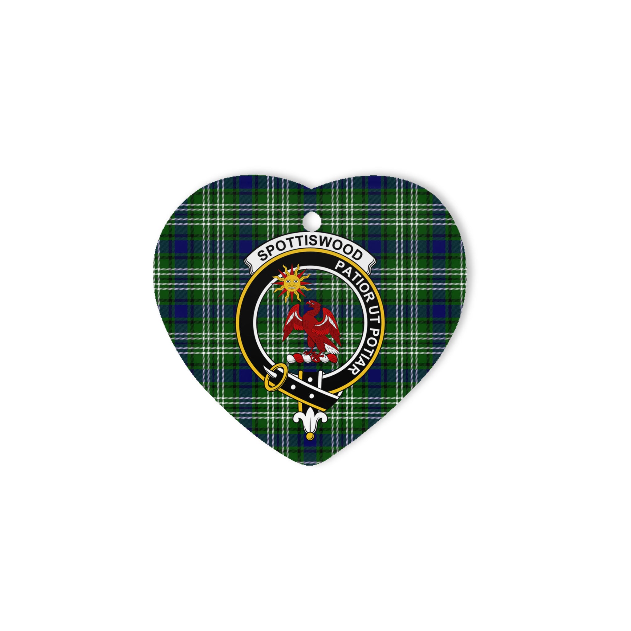 Spottiswood Scottish Clan Plaid Ornament Gift. Christmas Tree Ornament Spottiswood Clan Tartan Ornament Great Christmas Ornaments Gift Heart Ornament